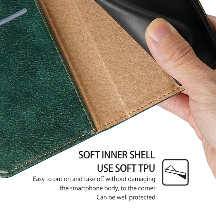 For Honor Magic6 Pro Gloss Oil Solid Color Magnetic Leather Phone Case(Green)