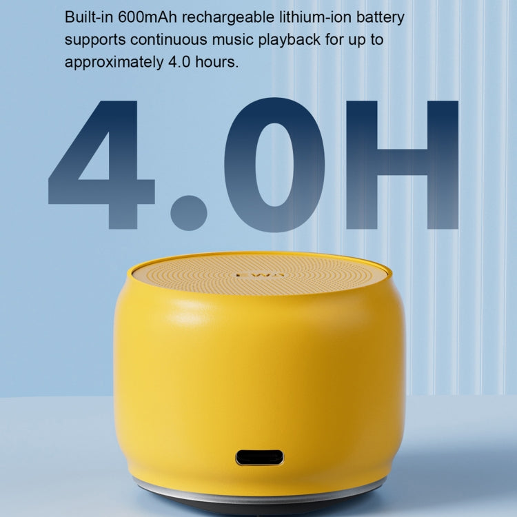 EWA A126 Mini Bluetooth 5.0 Bass Radiator Metal Speaker(Light blue)