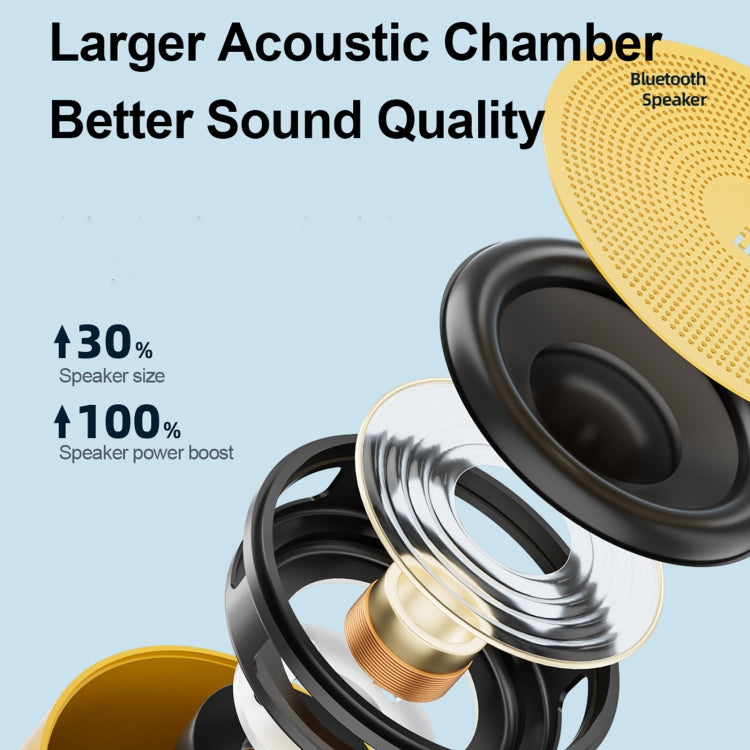 EWA A129 Mini Bluetooth 5.0 Bass Radiator Metal Speaker(Grey)