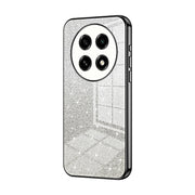 For OPPO A2 Pro Gradient Glitter Powder Electroplated Phone Case(Black)