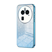 For OPPO Find X6 Pro Gradient Glitter Powder Electroplated Phone Case(Blue)