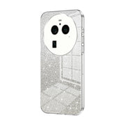 For OPPO Find X6 Pro Gradient Glitter Powder Electroplated Phone Case(Transparent)