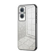 For OPPO Reno7 Z 5G / F21 Pro 5G Gradient Glitter Powder Electroplated Phone Case(Black) - OPPO Cases by PMC TechLife | Online Shopping South Africa | PMC TechLife | Buy Now Pay Later Mobicred