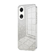 For OPPO A58 5G / A58x 5G Gradient Glitter Powder Electroplated Phone Case(Transparent) - OPPO Cases by PMC TechLife | Online Shopping South Africa | PMC TechLife | Buy Now Pay Later Mobicred