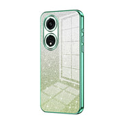 For OPPO A1 Pro Gradient Glitter Powder Electroplated Phone Case(Green)