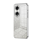 For OPPO A1 Pro Gradient Glitter Powder Electroplated Phone Case(Silver)