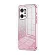 For OPPO Find X5 Gradient Glitter Powder Electroplated Phone Case(Pink) - OPPO Cases by PMC TechLife | Online Shopping South Africa | PMC TechLife | Buy Now Pay Later Mobicred
