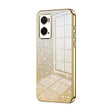 For OPPO A36 / A76 / A96 4G Global Gradient Glitter Powder Electroplated Phone Case(Gold) - OPPO Cases by PMC TechLife | Online Shopping South Africa | PMC TechLife | Buy Now Pay Later Mobicred