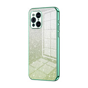 For OPPO Find X3 / Find X3 Pro Gradient Glitter Powder Electroplated Phone Case(Green)