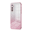 For OPPO K5 / Realme XT/XT 730G Gradient Glitter Powder Electroplated Phone Case(Pink) - OPPO Cases by PMC TechLife | Online Shopping South Africa | PMC TechLife | Buy Now Pay Later Mobicred