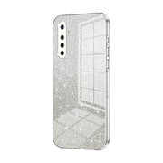 For OPPO K5 / Realme XT/XT 730G Gradient Glitter Powder Electroplated Phone Case(Transparent)