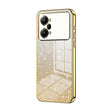 For OPPO K10 Pro Gradient Glitter Powder Electroplated Phone Case(Gold) - OPPO Cases by PMC TechLife | Online Shopping South Africa | PMC TechLife | Buy Now Pay Later Mobicred