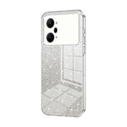 For OPPO K10 Pro Gradient Glitter Powder Electroplated Phone Case(Transparent)