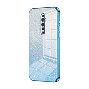 For OPPO Reno2 Z / Reno2 F Gradient Glitter Powder Electroplated Phone Case(Blue)