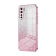 For OPPO Reno3 4G / F15 / A91 Gradient Glitter Powder Electroplated Phone Case(Pink) - OPPO Cases by PMC TechLife | Online Shopping South Africa | PMC TechLife | Buy Now Pay Later Mobicred