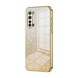 For OPPO Reno3 5G / Find X2 Lite Gradient Glitter Powder Electroplated Phone Case(Gold) - OPPO Cases by PMC TechLife | Online Shopping South Africa | PMC TechLife | Buy Now Pay Later Mobicred