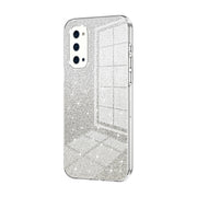 For OPPO Reno4 Pro Gradient Glitter Powder Electroplated Phone Case(Transparent)