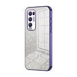 For OPPO Reno5 Pro+ Gradient Glitter Powder Electroplated Phone Case(Purple) - OPPO Cases by PMC TechLife | Online Shopping South Africa | PMC TechLife | Buy Now Pay Later Mobicred