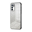 For OPPO Reno6 Indian / Malay Gradient Glitter Powder Electroplated Phone Case(Black) - OPPO Cases by PMC TechLife | Online Shopping South Africa | PMC TechLife | Buy Now Pay Later Mobicred