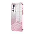 For OPPO Reno6 Pro Indian  Gradient Glitter Powder Electroplated Phone Case(Pink) - free shipping - PMC TechLife - Order now!