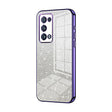 For OPPO Reno6 Pro+ Gradient Glitter Powder Electroplated Phone Case(Purple) - OPPO Cases by PMC TechLife | Online Shopping South Africa | PMC TechLife | Buy Now Pay Later Mobicred