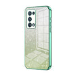 For OPPO Reno6 Pro+ Gradient Glitter Powder Electroplated Phone Case(Green) - OPPO Cases by PMC TechLife | Online Shopping South Africa | PMC TechLife | Buy Now Pay Later Mobicred