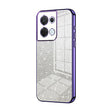 For OPPO Reno8 Gradient Glitter Powder Electroplated Phone Case(Purple) - OPPO Cases by PMC TechLife | Online Shopping South Africa | PMC TechLife | Buy Now Pay Later Mobicred