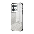 For OPPO Reno8 Gradient Glitter Powder Electroplated Phone Case(Black) - OPPO Cases by PMC TechLife | Online Shopping South Africa | PMC TechLife | Buy Now Pay Later Mobicred