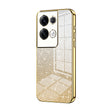 For OPPO Reno8 Pro+ Gradient Glitter Powder Electroplated Phone Case(Gold) - OPPO Cases by PMC TechLife | Online Shopping South Africa | PMC TechLife | Buy Now Pay Later Mobicred