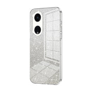 For OPPO Reno8 T 5G Gradient Glitter Powder Electroplated Phone Case(Transparent)