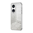 For OPPO Reno8 T 5G Gradient Glitter Powder Electroplated Phone Case(Silver) - OPPO Cases by PMC TechLife | Online Shopping South Africa | PMC TechLife | Buy Now Pay Later Mobicred