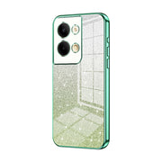 For OPPO Reno9 / Reno9 Pro Gradient Glitter Powder Electroplated Phone Case(Green)