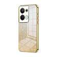For OPPO Reno9 Pro+ Gradient Glitter Powder Electroplated Phone Case(Gold) - OPPO Cases by PMC TechLife | Online Shopping South Africa | PMC TechLife | Buy Now Pay Later Mobicred