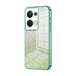 For OPPO Reno9 Pro+ Gradient Glitter Powder Electroplated Phone Case(Green) - OPPO Cases by PMC TechLife | Online Shopping South Africa | PMC TechLife | Buy Now Pay Later Mobicred