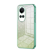 For OPPO Reno10 5G/Reno10 Pro 5G Global Gradient Glitter Powder Electroplated Phone Case(Green)