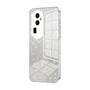 For OPPO Reno10 Pro+ Gradient Glitter Powder Electroplated Phone Case(Transparent)