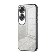For OPPO A60 Gradient Glitter Powder Electroplated Phone Case(Black) - OPPO Cases by PMC TechLife | Online Shopping South Africa | PMC TechLife | Buy Now Pay Later Mobicred