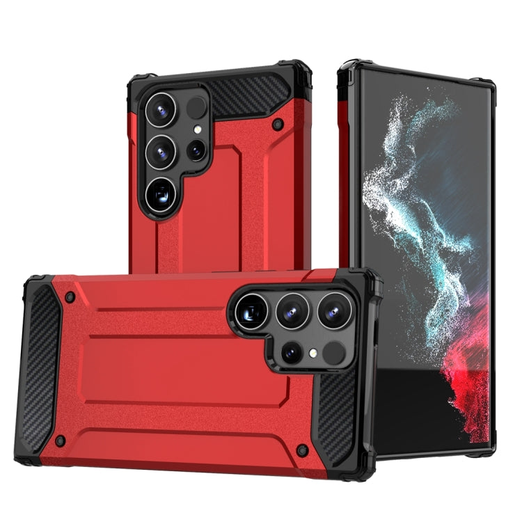 For Samsung Galaxy S24 Ultra 5G Magic Armor TPU Hybrid PC Phone Case(Red)