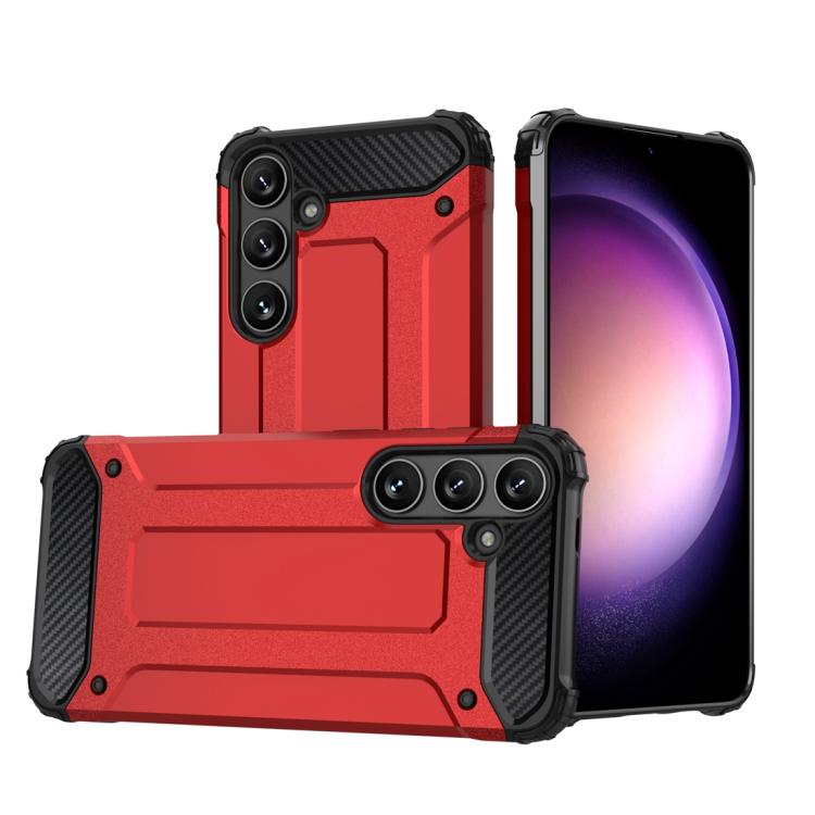 For Samsung Galaxy S25+ 5G Magic Armor TPU Hybrid PC Phone Case(Red)