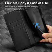 For Xiaomi Redmi Note 13 4G LC.IMEEKE Carbon Fiber Texture Flip Leather Phone Case(Horizontal Black)