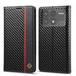 For Xiaomi Poco X6 Pro 5G LC.IMEEKE Carbon Fiber Texture Flip Leather Phone Case(Vertical Black) - free shipping - PMC TechLife - Order now!