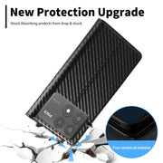 For Xiaomi Poco X6 Pro 5G LC.IMEEKE Carbon Fiber Texture Flip Leather Phone Case(Vertical Black)