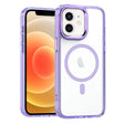 For iPhone 12 MagSafe Magnetic Clear Phone Case(Purple) - iPhone 12 / 12 Pro Cases by PMC TechLife | Online Shopping South Africa | PMC TechLife