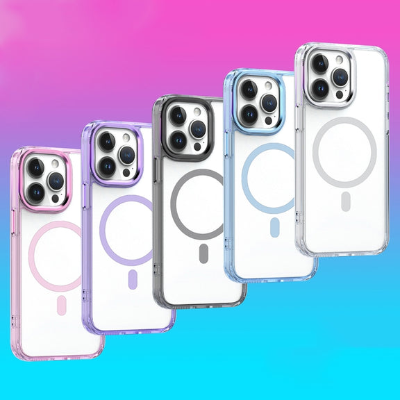 For iPhone 13 MagSafe Magnetic Clear Phone Case(Pink)