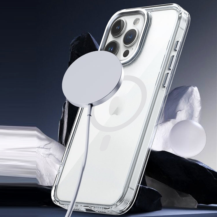 For iPhone XS Max MagSafe Magnetic Clear Phone Case(Black)