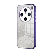 For vivo X100 Pro Gradient Glitter Powder Electroplated Phone Case(Purple)