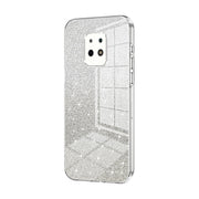 For Xiaomi Redmi 10X 5G Gradient Glitter Powder Electroplated Phone Case(Transparent)