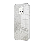 For Xiaomi Redmi 10X Pro 5G Gradient Glitter Powder Electroplated Phone Case(Transparent)