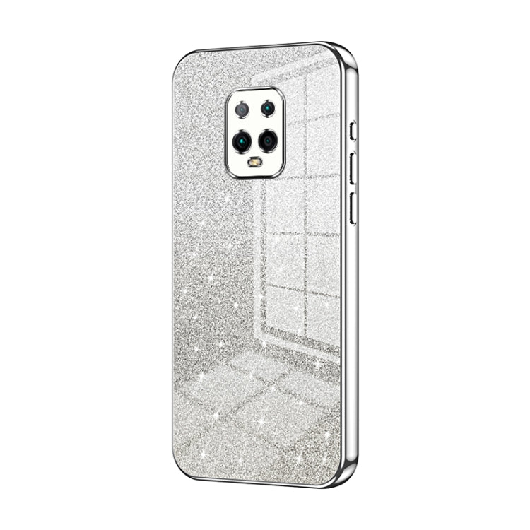 For Xiaomi Redmi 10X Pro 5G Gradient Glitter Powder Electroplated Phone Case(Silver)