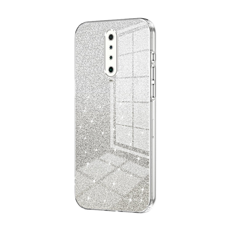For Xiaomi Redmi K30 / K30 5G Gradient Glitter Powder Electroplated Phone Case(Transparent)